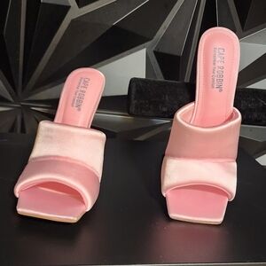 Cape Robbin Pink Satin Mules